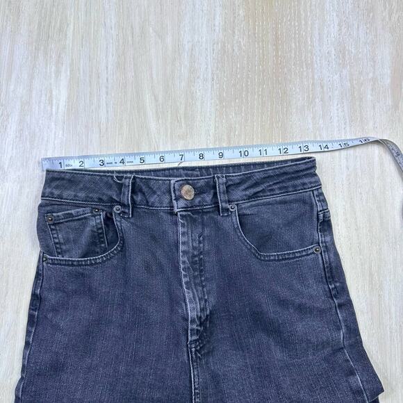 ASOS Faded Black Distressed Ripped Grunge Edgy High Rise Skinny Denim Jeans 26 - Picture 13 of 16